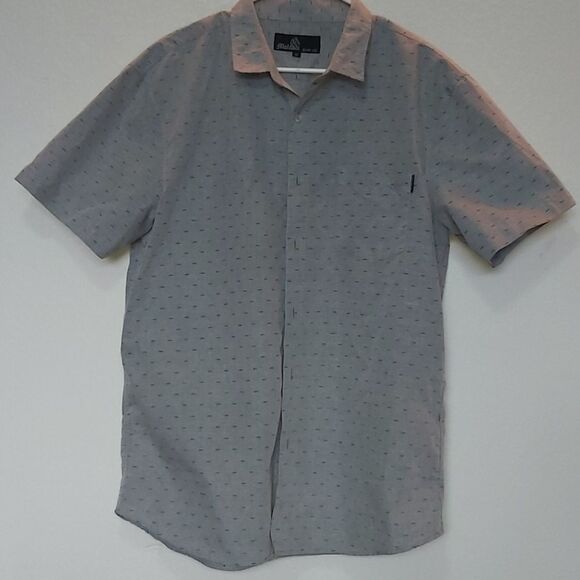 Molokai Grey Men's Button Up Mustache Shirt XL - Picture 1 of 5
